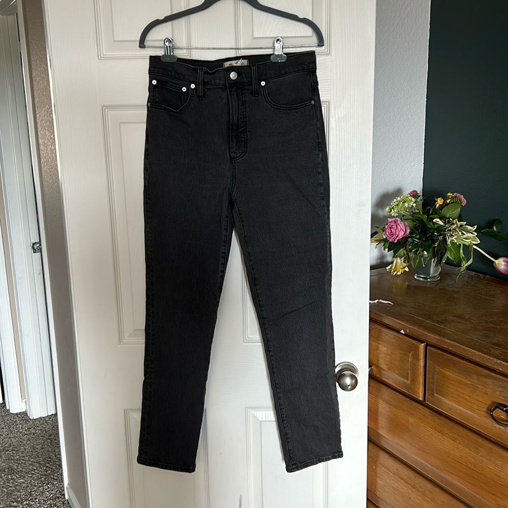 Madewell 28T perfect vintage jeans washed black